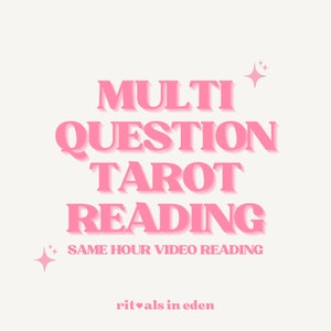 Multi Question Same Hour Video Tarot Reading—Psychic Message Spirit Guides Love Finances Career General Quick Predictions