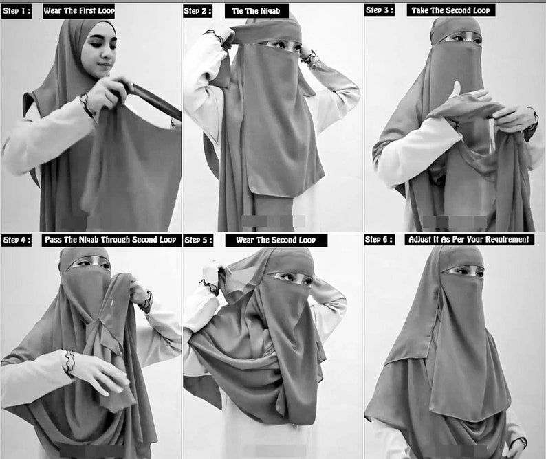 Single layer niqab finished hijab nikab 1 layer aniqab image 5