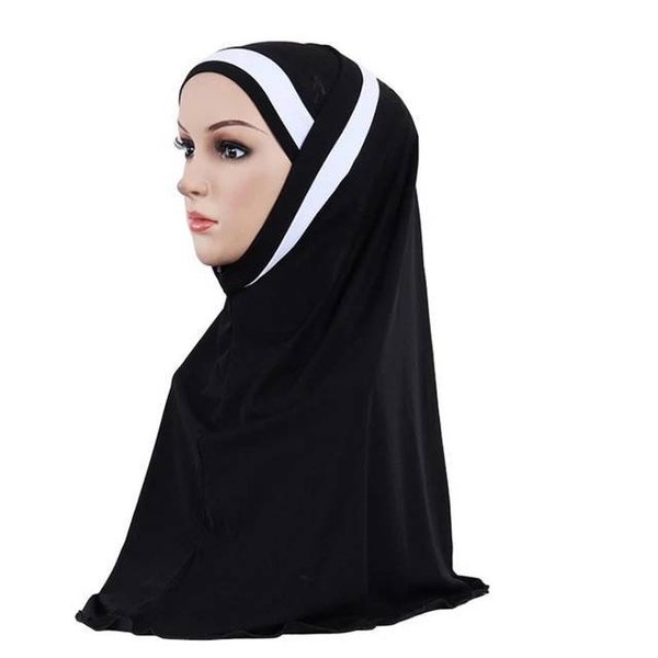 2pcs amira hijab headscarf islam with bonnet ready hijab instant hijab khimar