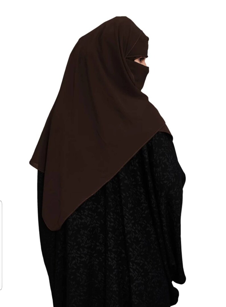 Single layer niqab finished hijab nikab 1 layer aniqab image 4
