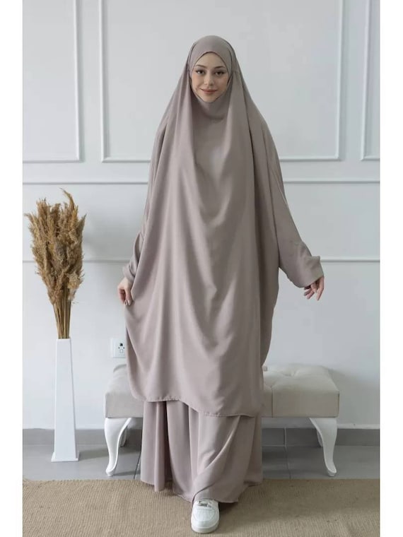 2 Piece Jilbeb Jilbab Abaya Hijab Khimar Etsy Canada