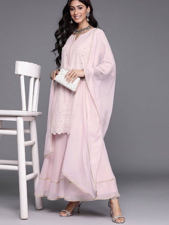Pakistani Formal Dress Set Palazzo Gharara Kurti Set Indian Bollywood Dress Size L Etsy UK