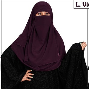 Single layer niqab finished hijab nikab 1 layer aniqab image 2