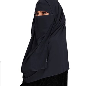 Single layer niqab finished hijab nikab 1 layer aniqab image 3