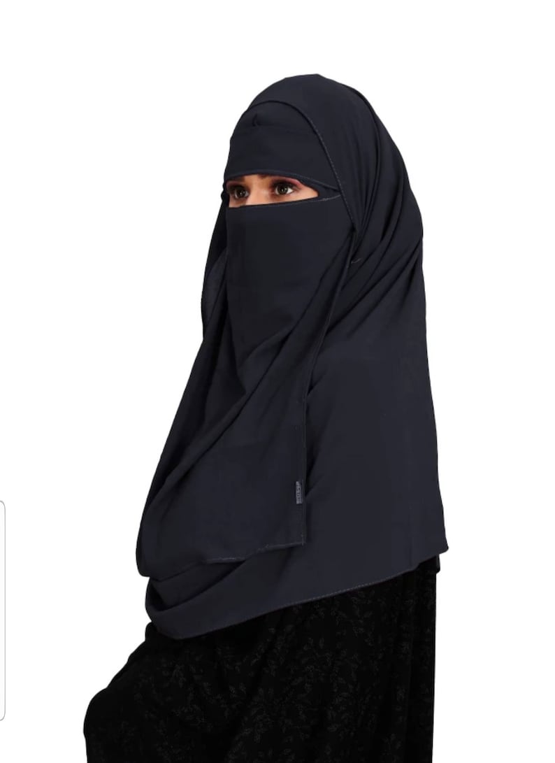 Single layer niqab finished hijab nikab 1 layer aniqab image 3