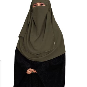 Single layer niqab finished hijab nikab 1 layer aniqab image 1