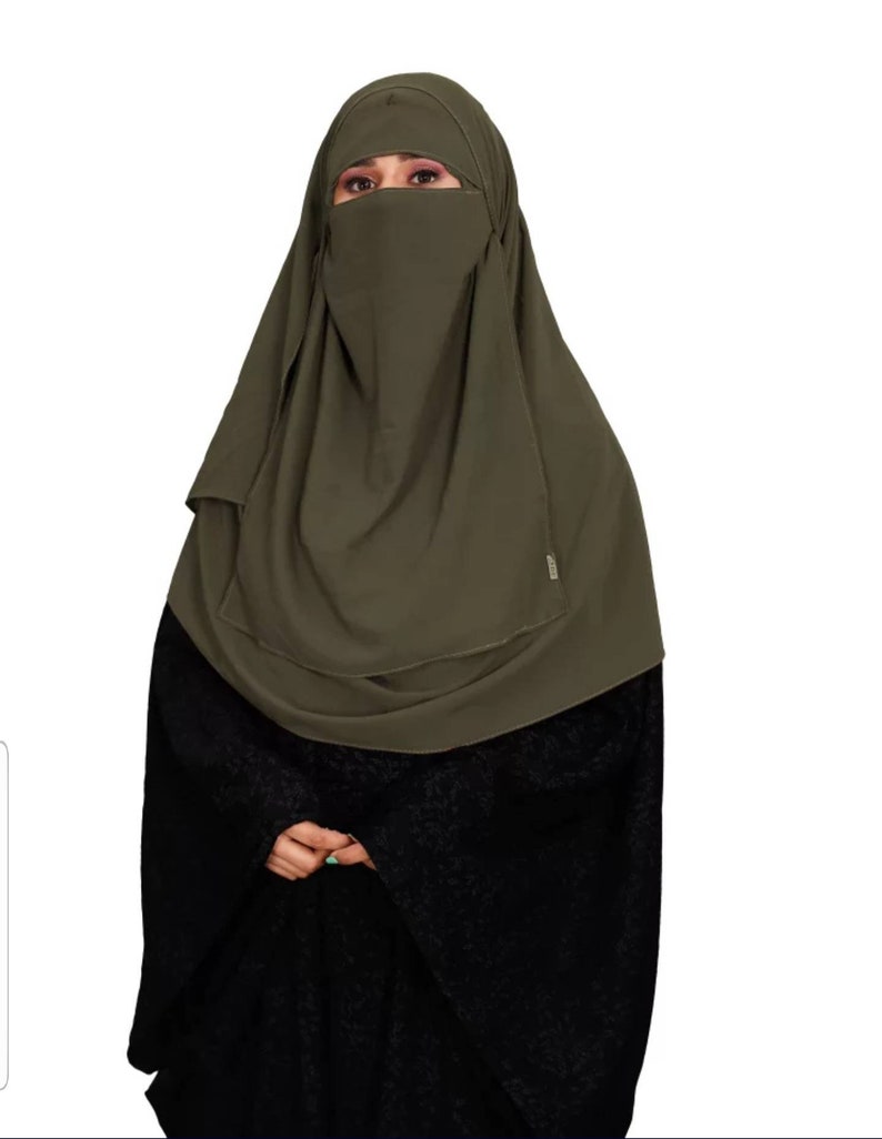 Single layer niqab finished hijab nikab 1 layer aniqab image 1