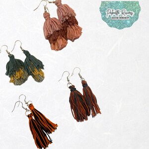 Lichtgewicht ontwerp je eigen oorbellen met franje/kwastje voor herfst/voetbal/elke gelegenheid