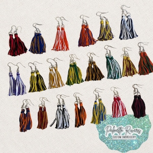 Lichtgewicht ontwerp je eigen oorbellen met franjes/kwastjes voor herfst/voetbal/elke gelegenheid