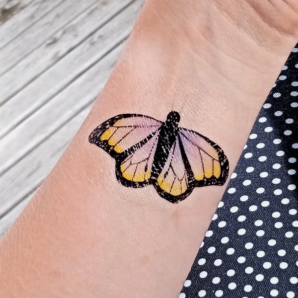 Butterfly temporary tattoo sticker set of two pieces