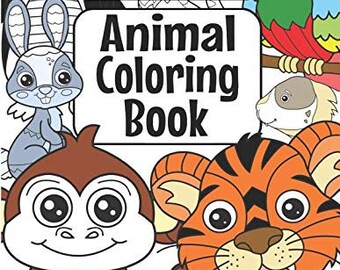Download Animal Coloring Book Etsy