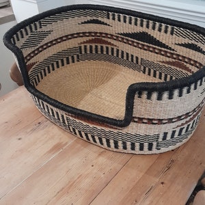 Bolga Dog Basket | Handwoven Dog bed | Dog furniture | Medium Dog bed