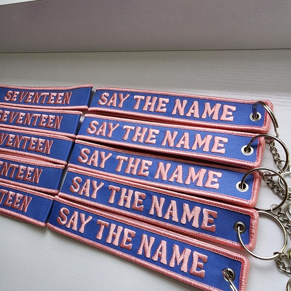 Seventeen - "Say the Name" Embroidered Keychain Wristlet | K-POP Keychain, Lanyard, Strap, SVT