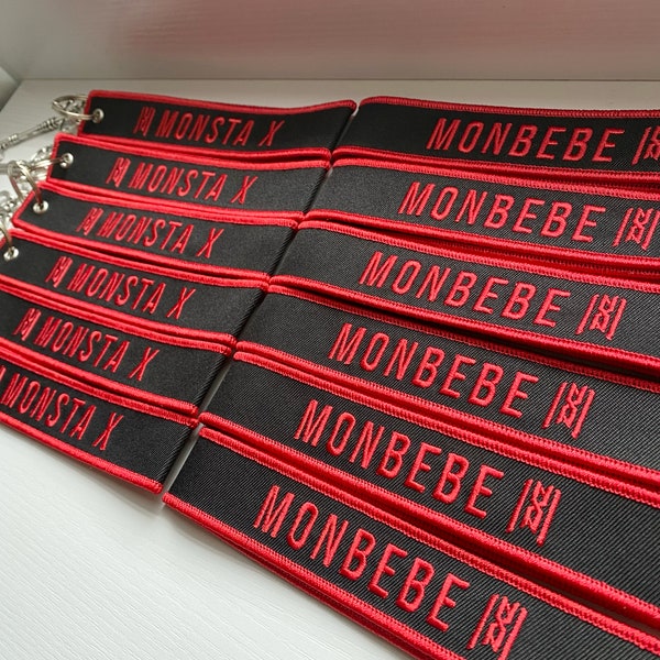 Monsta X - "Monbebe" Embroidered Keychain | K-POP Embroidered Keychain Strap Wristlet