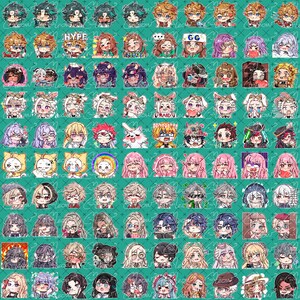 Peut inclure: Une feuille num&eacute;rique de 100 autocollants de personnages de dessins anim&eacute;s color&eacute;s. Les autocollants pr&eacute;sentent une vari&eacute;t&eacute; de personnages avec diff&eacute;rentes expressions et poses. Les personnages sont principalement humano&iuml;des, mais certains sont des animaux ou des cr&eacute;atures mythologiques. Les autocollants sont parfaits pour ajouter une touche de personnalit&eacute; &agrave; vos projets num&eacute;riques.