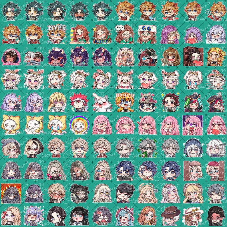 Peut inclure: Une feuille num&eacute;rique de 100 autocollants de personnages de dessins anim&eacute;s color&eacute;s. Les autocollants pr&eacute;sentent une vari&eacute;t&eacute; de personnages avec diff&eacute;rentes expressions et poses. Les personnages sont principalement humano&iuml;des, mais certains sont des animaux ou des cr&eacute;atures mythologiques. Les autocollants sont parfaits pour ajouter une touche de personnalit&eacute; &agrave; vos projets num&eacute;riques.