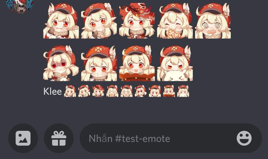 Klee Emote Genshin Impact Pack 1 Twitch Emote Discord | Etsy