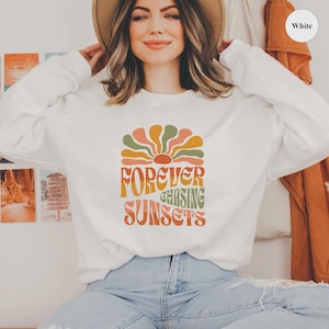 Forever Chasing Sunsets Hoodie or Sweatshirt, Beach Vibes Sunset Sweatshirt, Aesthetic Shirt, Trendy Sweatshirt, Beach Hoodie Trendy