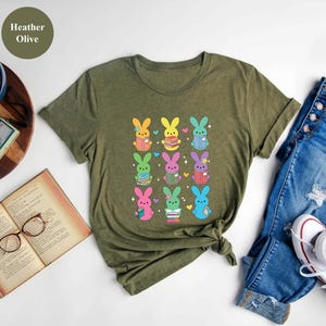 Teacher Easter T-shirt, Cut Peeps Reading Books Shirt,Cute Teacher Bunny Tee,Easter Teacher Tee, Easter Bunnies Sweatshirt, Book Lovers Gift