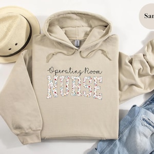 Floral Operating Room Nurse Sweatshirt, Operating Room Shirt, SICU Nurse Shirt, cute Nurse Crewneck, Surgery sweatshirt, Nursing Team Shirts