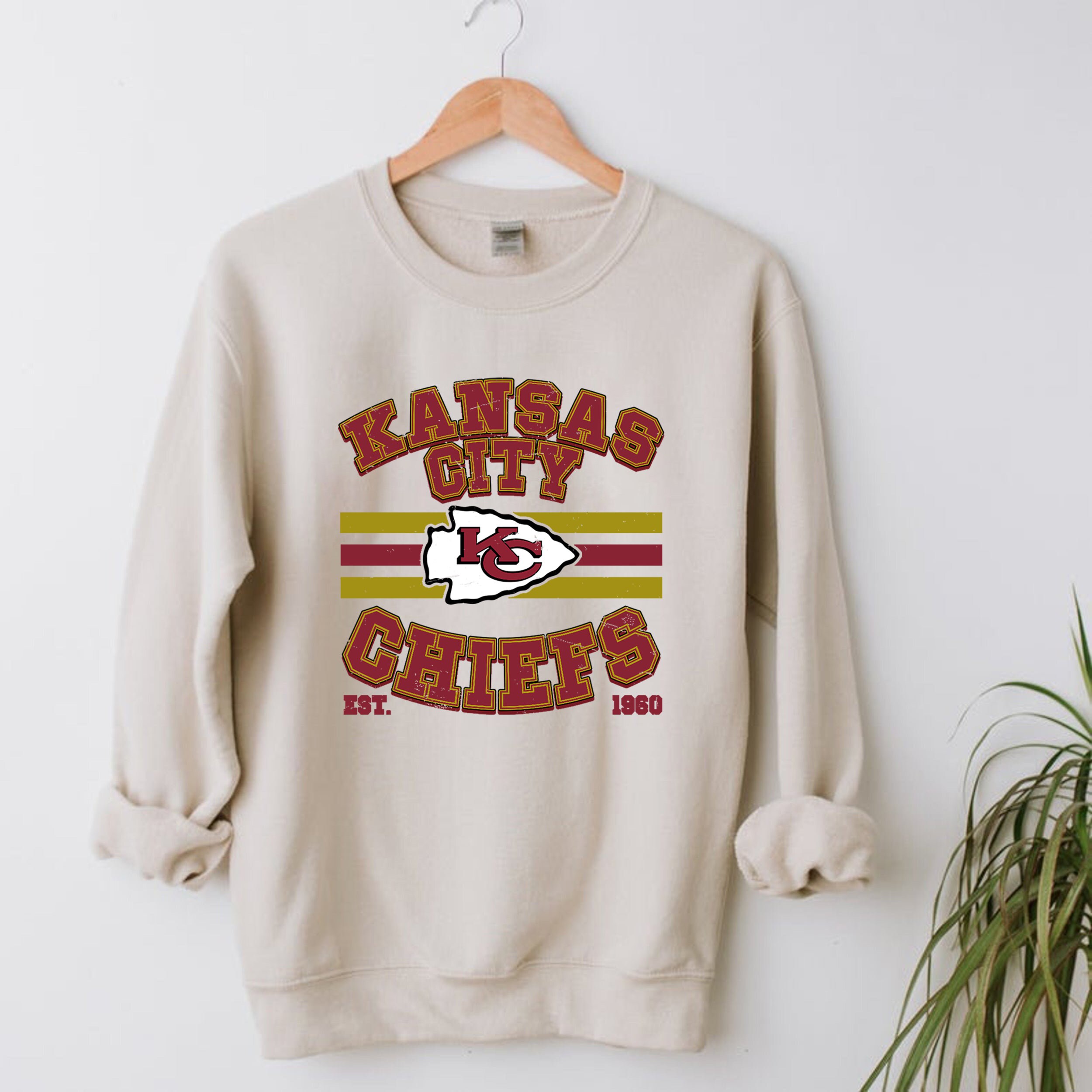 Kansas City Chiefs Football Sweatshirt | Vintage Style Kansas City Football Sweatshirt