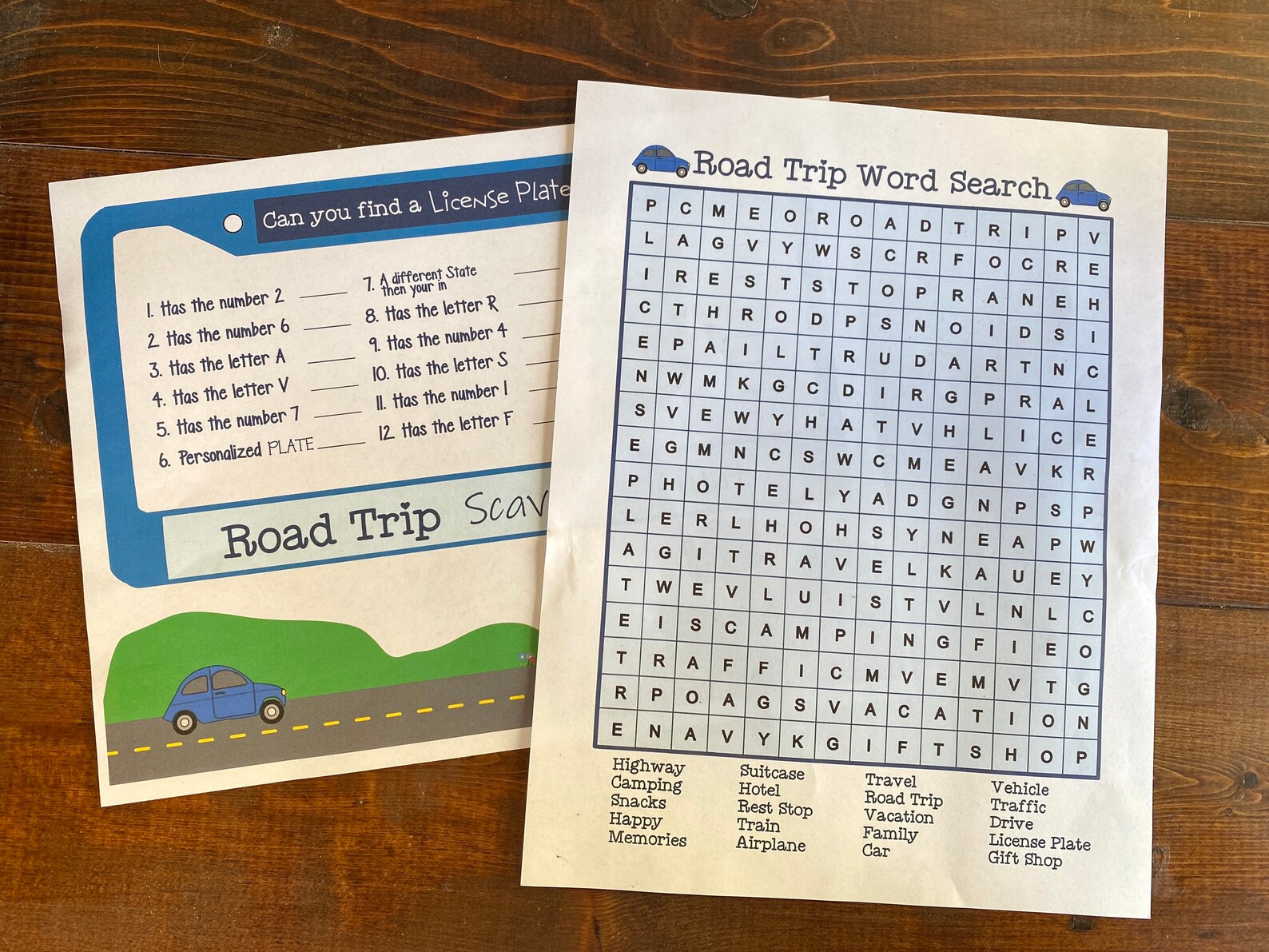 Printable Travel Game for Kids, Road Trip Games, Play Money Printable ...