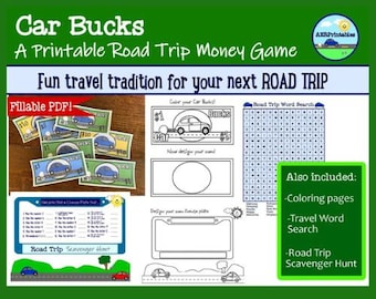 Road Trip Activities for Kids, Printable Travel Games, Preschool Printables, Coloring Pages for Kids, Printable Activity Sheets, Travel Hack