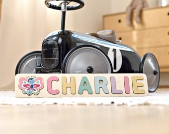 Personalized Name Puzzle for Toddler | Montessori Toys for Child | 1st Birthday Gift | Custom Wooden Nursery Decor | Christmas Gift for Kids