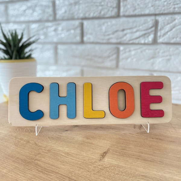 Name Puzzle Name Wooden Puzzle With dinosaur Personalized Name Puzzle First Christmas Gifts for Kids 1st Birthday Gift Toys for Toddler