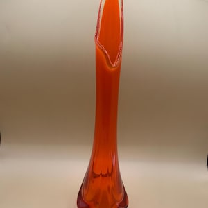 MCM Viking Amberina Swung Vase