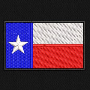 Archivo de bordado DST de la bandera de Texas de 2&quot;