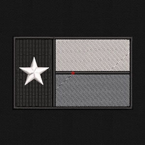 2&quot; Grey Texas Flag DST Embroidery File