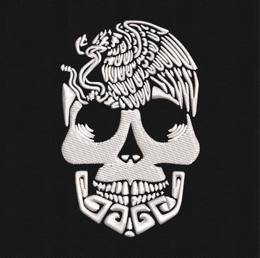 Mexican Skull Flag 2.5"h DST, PES Embroidery File for Cap - Etsy