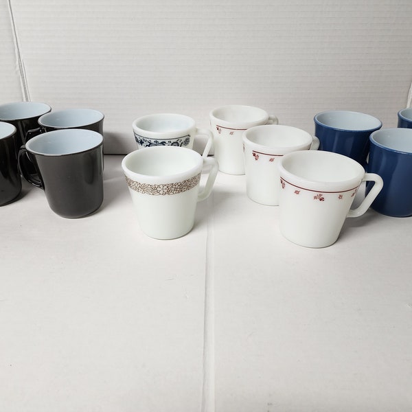 Vintage pyrex mugs lot of 12