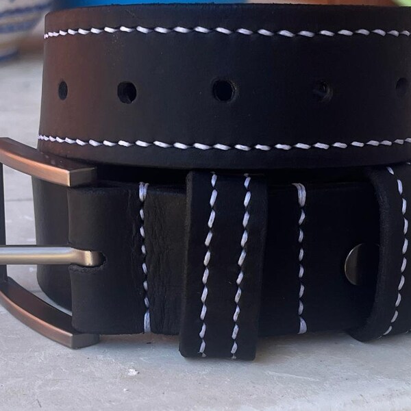 Leather belt, handmade, black leather, men's leather belt, women's leather belt, gift belt, gift for boyfriend