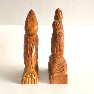 Pair of original Danish sculptures of birds in wood from the 1980s by HN image 8