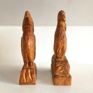 Pair of original Danish sculptures of birds in wood from the 1980s by HN image 7