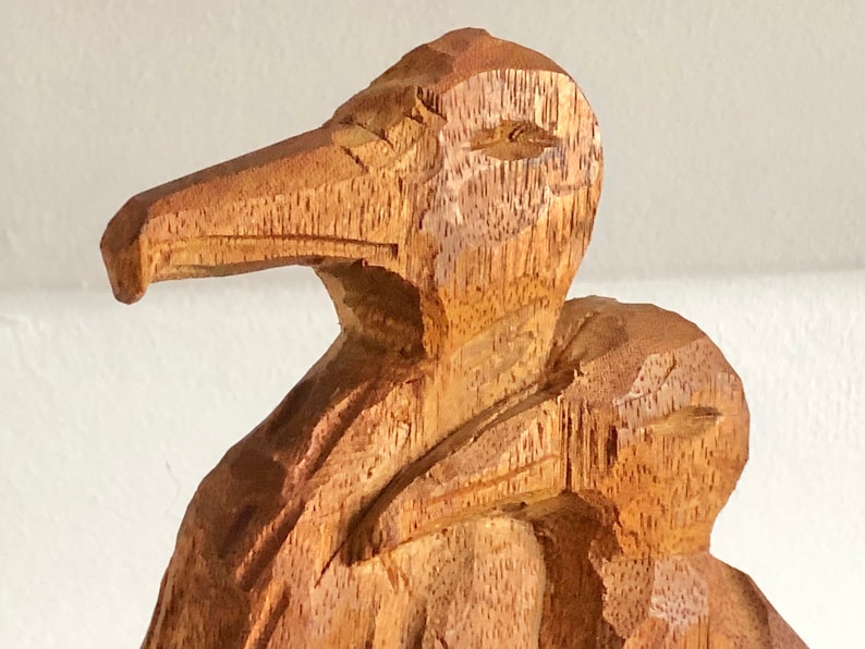 Pair of original Danish sculptures of birds in wood from the 1980s by HN image 4