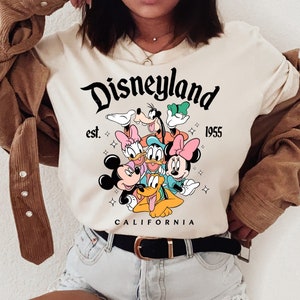 Retro Disneyland California Shirt, Disneyland Est 1955 Shirt, Disney Vacation Shirt, Mickey And Friends Shirt, Retro Walt Disney Shirt