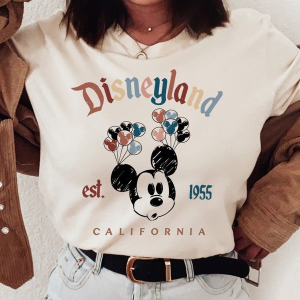 Disneyland Shirt, Retro Mickey Est 1955 T-shirt, Disneyland Shirt, 2022 Family Vacation Shirt, Magic Kingdom, Disney Family Vacation