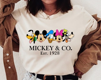 Mickey &Co Shirt, Retro Disney Shirt, Vintage Disney Shirt, Animal Kingdom Shirt, Disney Vacation Shirt, Mickey Tee, Disney Matching Shirt