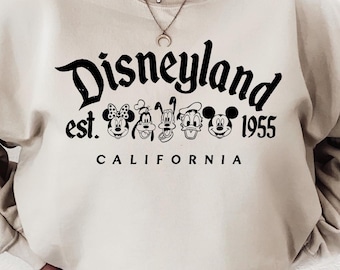 Disneyland sweatshirt, Retro-Vintage, Disneyland Est 1955, Disneyland Shirt, disney sweatshirt, disneyland Shirt,Disneyland