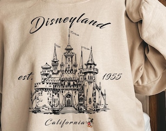 Disneyland sweatshirt, Disney sweatshirt, Vintage Disneyland Castle 1955, Disneyland Shirt, disney sweatshirt, disneyland Shirt, Disneyland