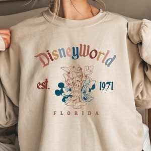 Retro Mickey And Friends Disneyworld Est 1971 Sweatshirt, Disneyworld Shirt, 2023 Family Vacation Shirt, Magic Kingdom, Minnie Donald Shirt