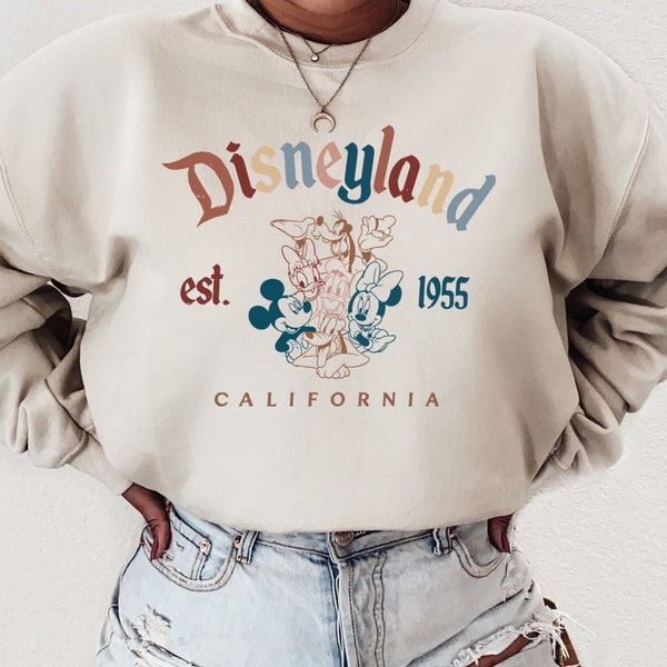 Disneyland sweatshirt, Retro-Vintage, Disneyland Est 1955, Disneyland Shirt, disney sweatshirt, disneyland Shirt,Disneyland