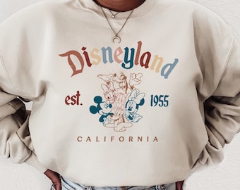 Disneyland sweatshirt, Retro-Vintage, Disneyland Est 1955, Disneyland Shirt, disney sweatshirt, disneyland Shirt,Disneyland