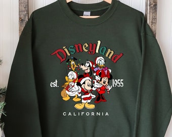 Disneyland Christmas, Retro Mickey And Friends Disneyland Christmas Sweatshirt, Disneyland Shirt, 2022 Family Vacation Shirt,Christmas sweat