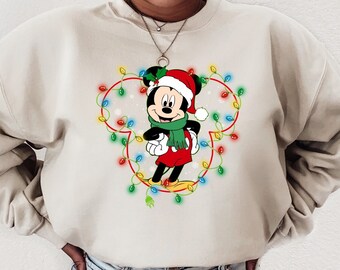 Vintage Disneyland Christmas Sweatshirt, Mickey and Friends Christmas Sweatshirt, Disneyland Sweatshirt, Christmas Family Shirt