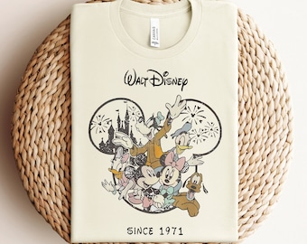 Retro Vintage Walt Disney World-Land Est 1971 Camisa, Camisa Mickey Disney, Camisa Disneyland, Camisas Disney Camisa familiar, Disneyland