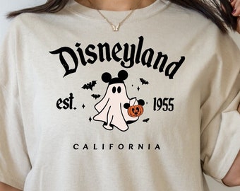 Vintage Mickey Minnie Halloween Shirt, Nightmare On The Main Street, Disney Halloween Shirt, Halloween Pumpkin Tee, Retro Mickey Ghost Shirt